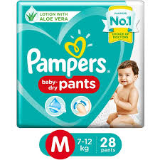 PAMPERS BABY DRY M 7-12kg 28 PANTS